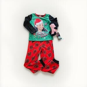 Nickelodeon That Girl Lay Lay Slay Bells Pajama Set Christmas Kids Small XS 4/5